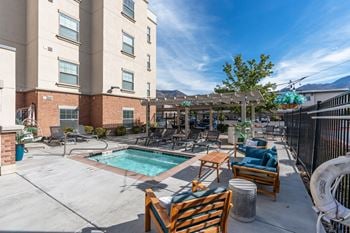Poolside patio